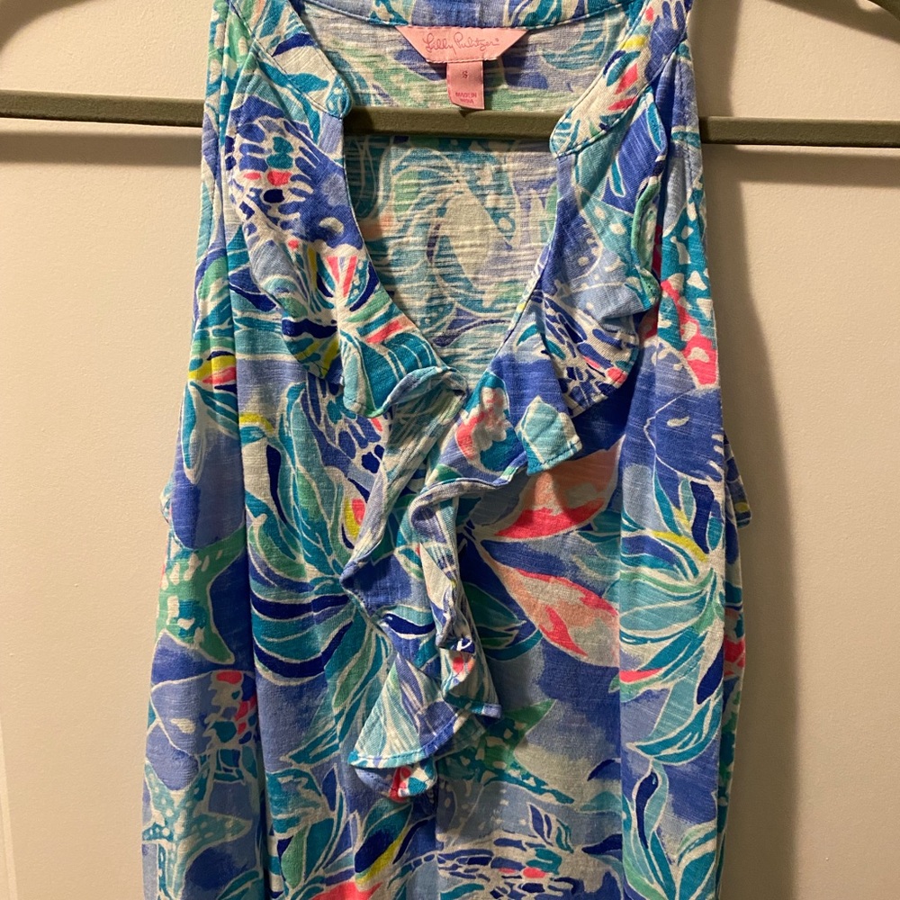 Dress with ruffle